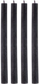 Arti casa bougies de table lot de 4 - 7 heures de combustion - bougies de table - noir