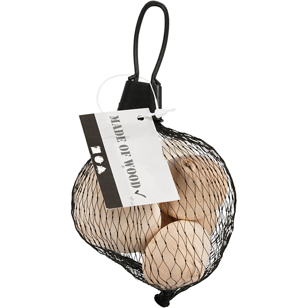 Champignons en bois Creativ company, d 3,3 + 4,5 cm, dimensions 4,5 + 6,5 cm, 3 pièces 1 boîte