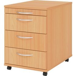 Bach bloc tiroirs mobile Hammerer 1606 bo mélamine 428x800x760mm 4 tiroirs hêtre