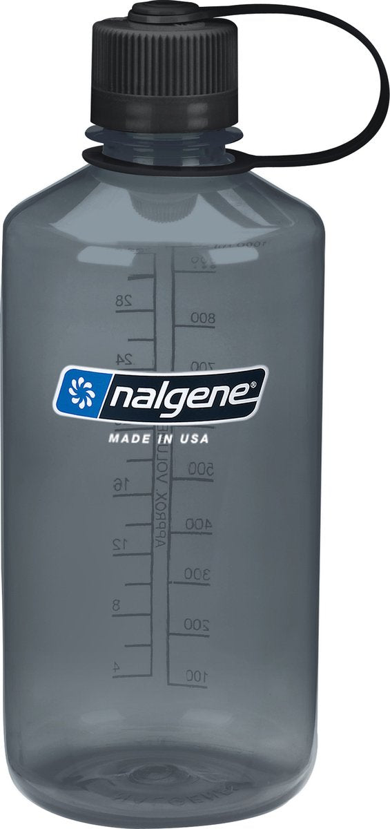 Nalgene - bouteille à goulot étroit - gourde - bouteille d'eau - étanche - 1000 ml - sans bpa - sustain - gris