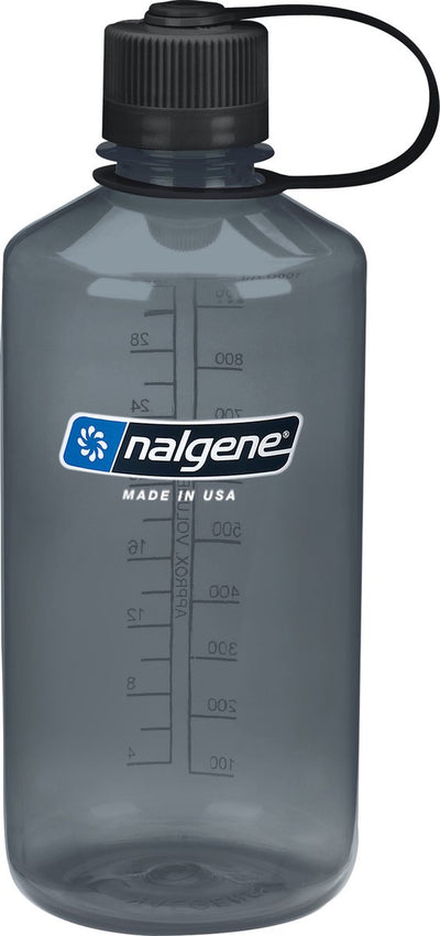 Nalgene - bouteille à goulot étroit - gourde - bouteille d'eau - étanche - 1000 ml - sans bpa - sustain - gris