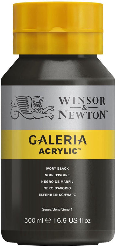 Winsor Newton Galeria acrylique 500ml noir ivoire