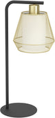 Lampe de table Eglo ciudadela - e27 - 50 cm - noir|or|blanc - acier|textile
