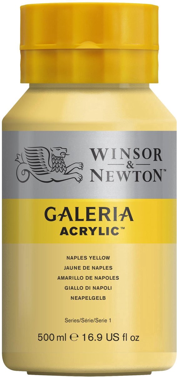 Winsor Newton Galeria Acrylique 500 ml Jaune de Naples