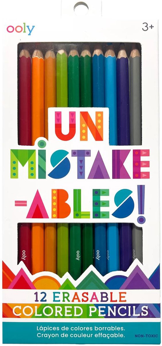 Ooly - incontournables ! - 12 crayons de couleurs effaçables