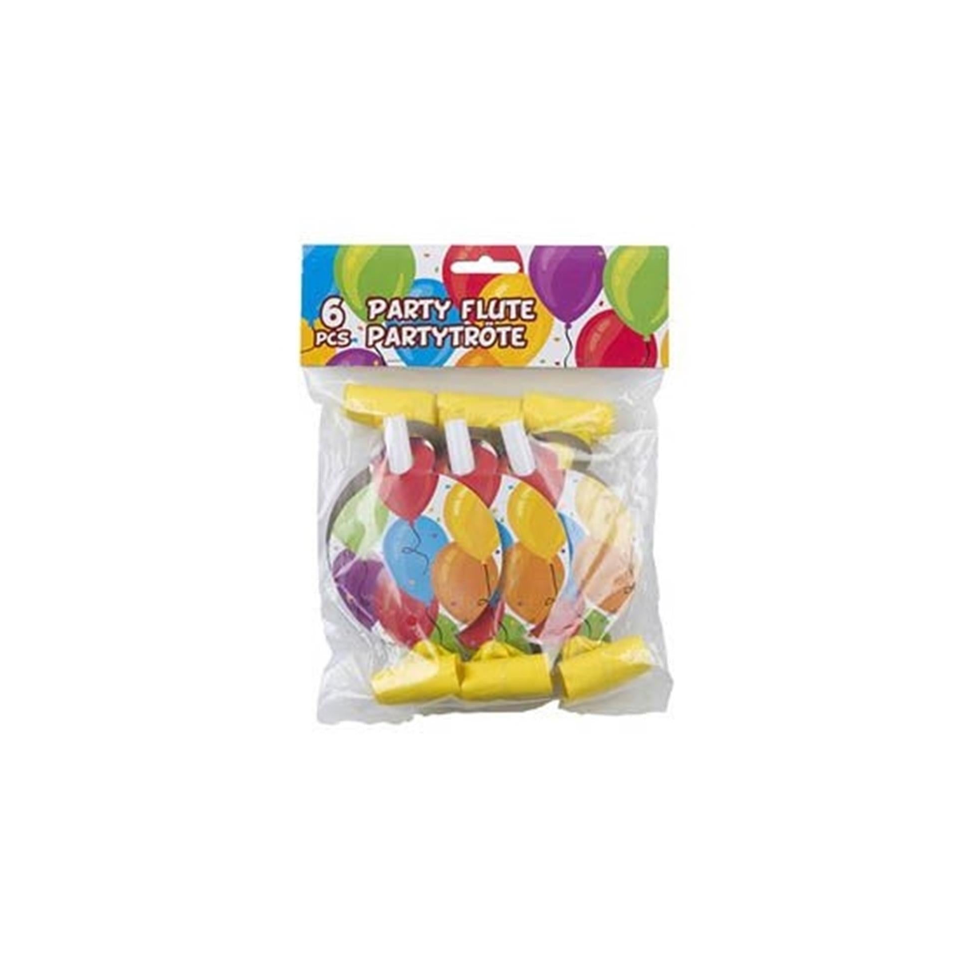 Corne à roulettes pour flûte de fête, 6 pièces