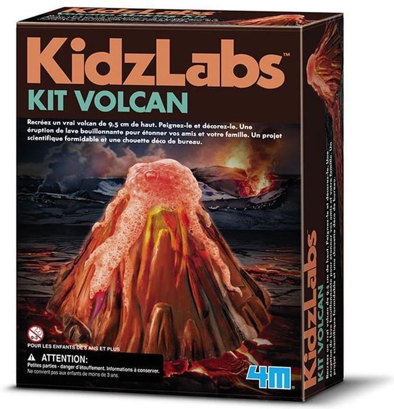 4m verser et peindre un volcan de 9,5 cm de haut