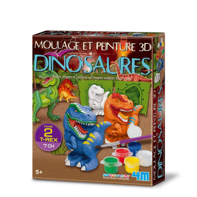 4m Coulage en plâtre et peinture des dinosaures 3D