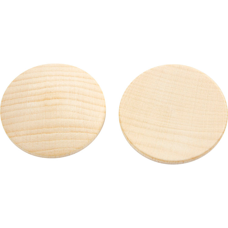 Boutons en bois Creativ company, d 40 mm, épaisseur 5,2 mm, 100 pièces 1 boîte