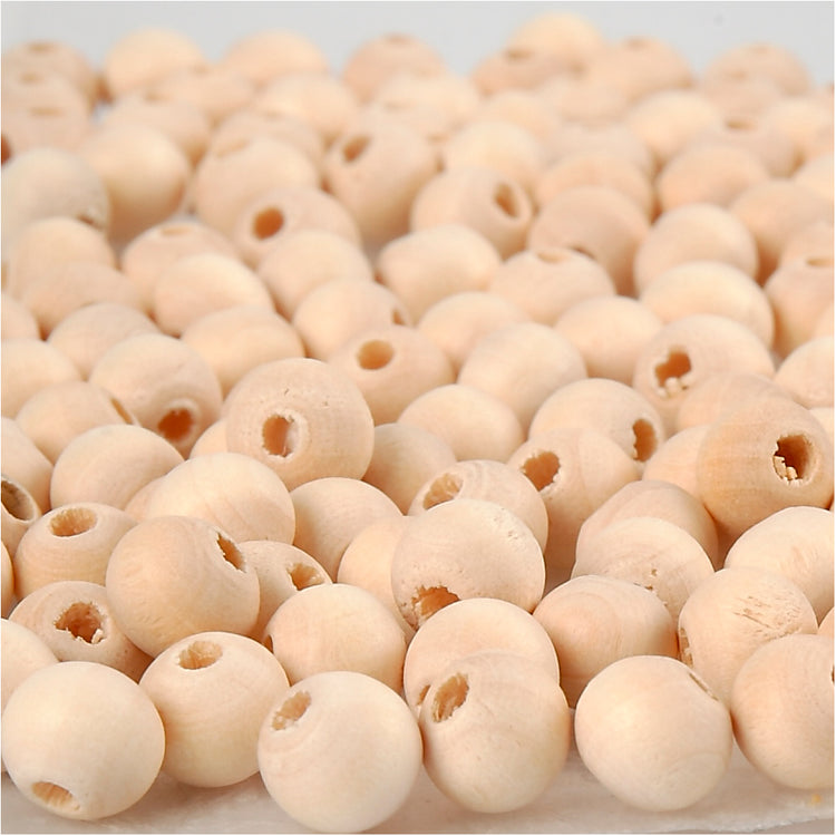 Perle en bois Creativ company, d 8 mm, diamètre du trou 2 mm, 100 pièces 1 boîte