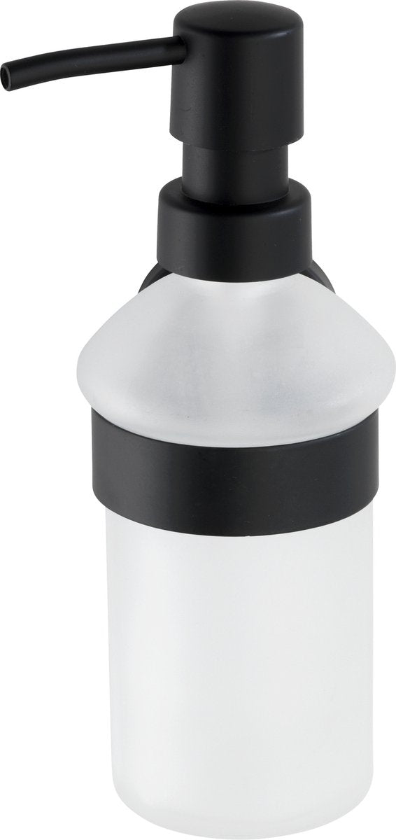 Wenko distributeur de savon bosio acier inoxydable noir mat - pompe à savon
