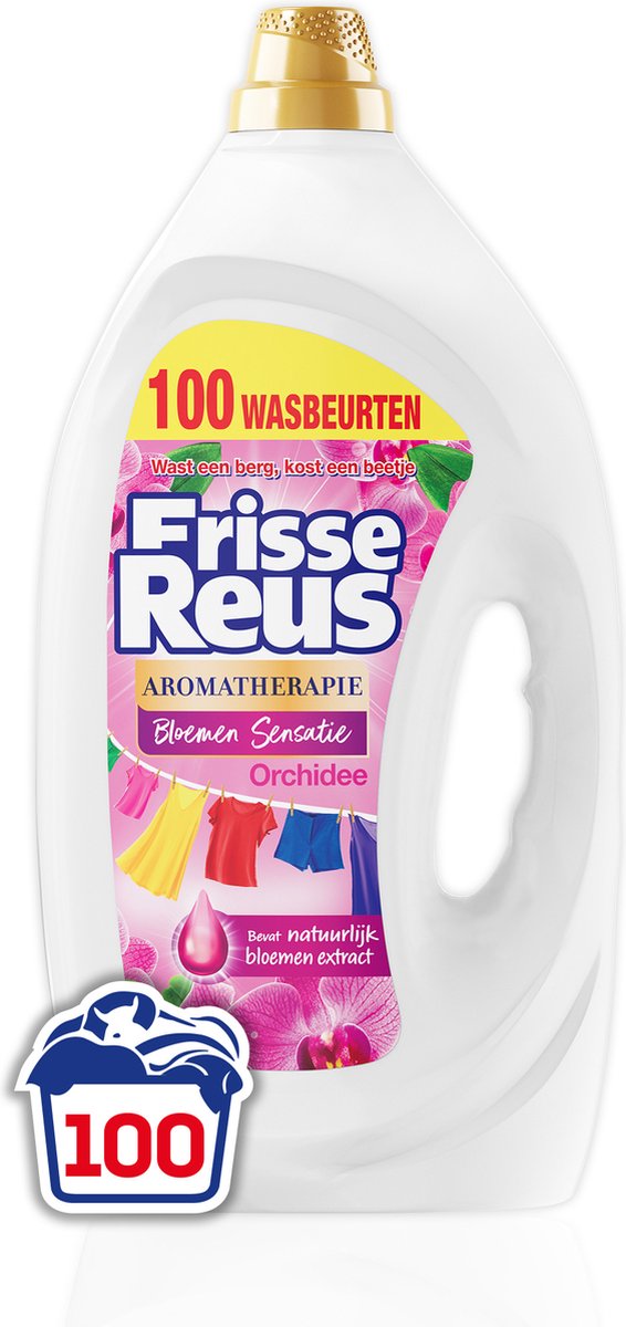 Lessive fraîche orchidée gel géante - liquide - lessive colorée - vrac - 100 lavages
