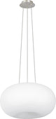 Eglo optica - suspension - 2 lumières - ø445mm. - nickel mat - blanc