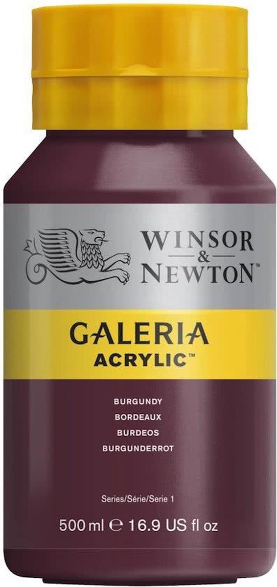 Winsor newton galeria acrylique 500ml bordeaux