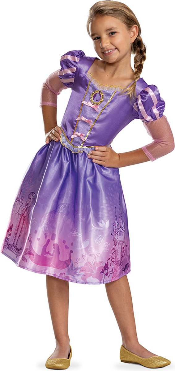 Déguisement princesse Disney - robe emmêlée Raiponce classique, taille xs (3-4 ans), fille