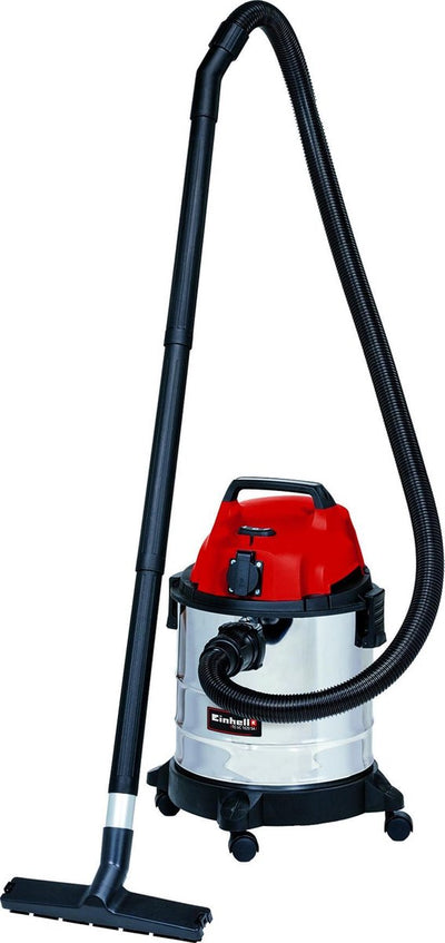 Aspirateur eau et poussière électrique Einhell tc-vc 1820 sa - 1250 w - 180 mbar - 20 l - tube plastique en 3 parties - tuyau d'aspiration 150 cm - filtre en mousse - raccordement automatique