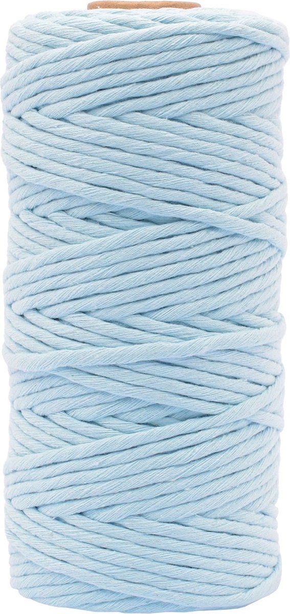 Vaessen creative • corde macramé 3mmx100m bleu clair