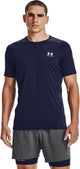 Chemise de sport Under Armour UA HG Armour Fitted SS-Blu pour hommes - Midnight Navy - Blanc