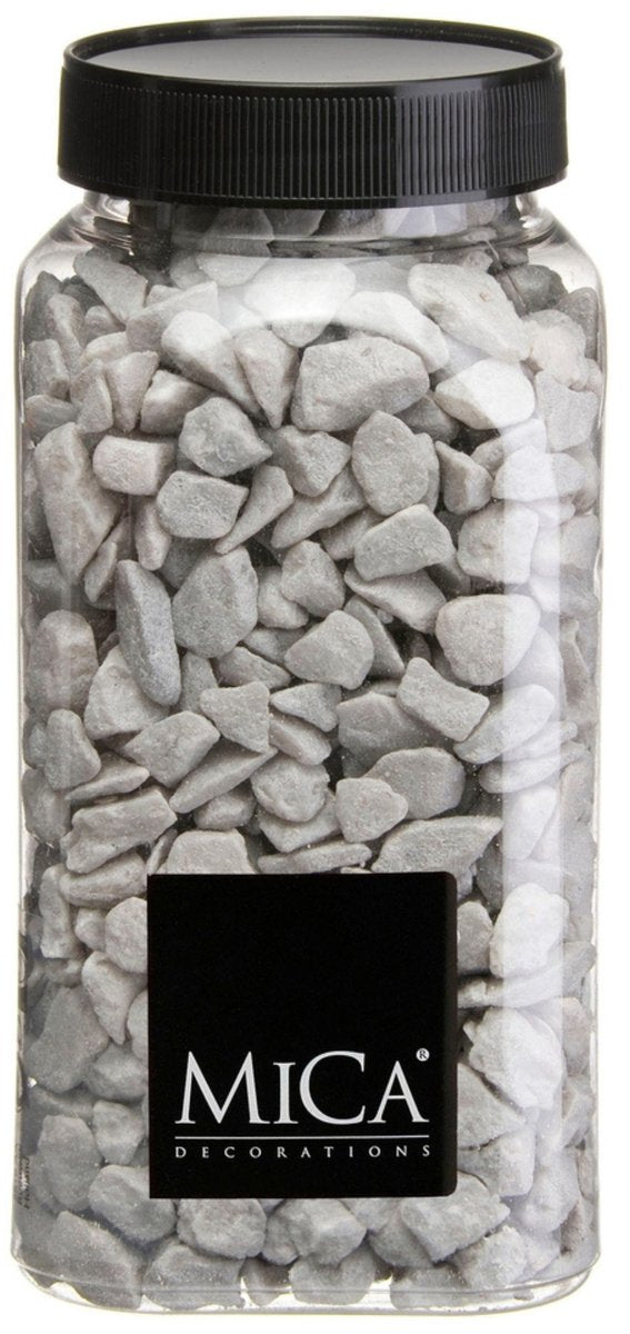Décorations en mica pierres de décoration gris clair 650ml -