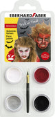 Eberhard faber kit de maquillage - diable dracula - blanc, rouge, argent, noir - ef-579028