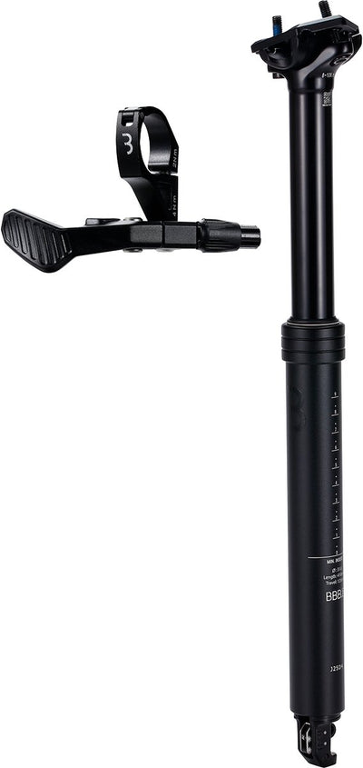 Bbb cycling lift post tige de selle réglable tige télescopique ø31,6 mm - tige de selle avec levier de commande à distance - 410 mm - certifié pour : vélo électrique, vélo de course vtt - bsp-51