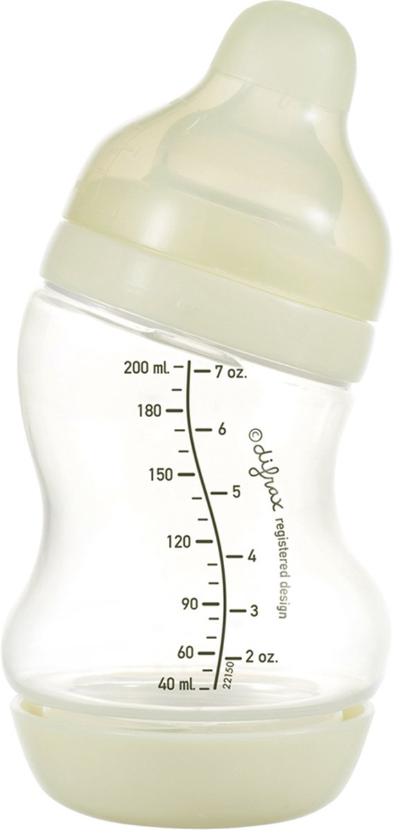 Biberon Difrax Wide S - 200 ml - blanc - 1 pièce