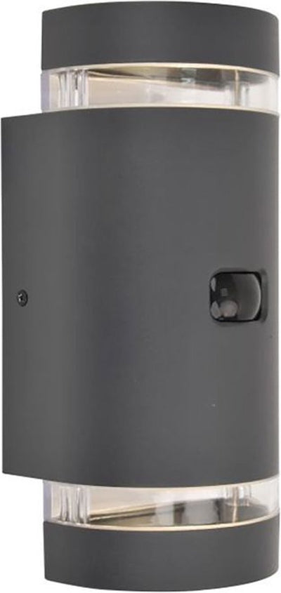 Lutec - applique murale focus up down pour extérieur - avec détecteur de mouvement - LED - gris foncé