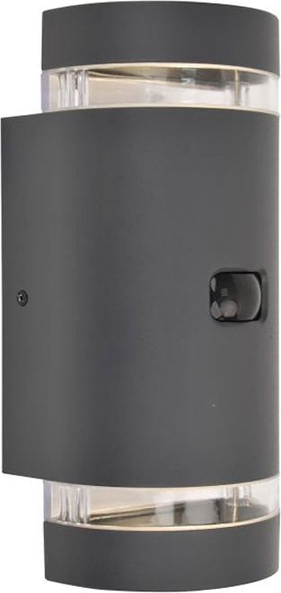 Lutec - applique murale focus up down pour extérieur - avec détecteur de mouvement - LED - gris foncé