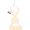 Lapin Creativ company avec assiette, h : 29,5 cm, l : 19,2 cm, 1 pièce