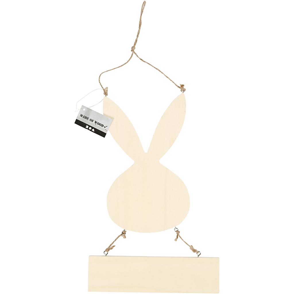 Lapin Creativ company avec assiette, h : 29,5 cm, l : 19,2 cm, 1 pièce