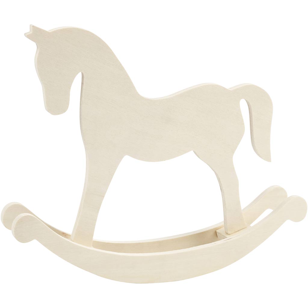Cheval à bascule Creativ company, h : 24 cm, p : 5 cm, l : 30 cm, 1 pièce
