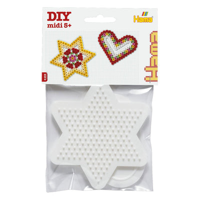 Hama repasser des plaques de perles coeur et étoile