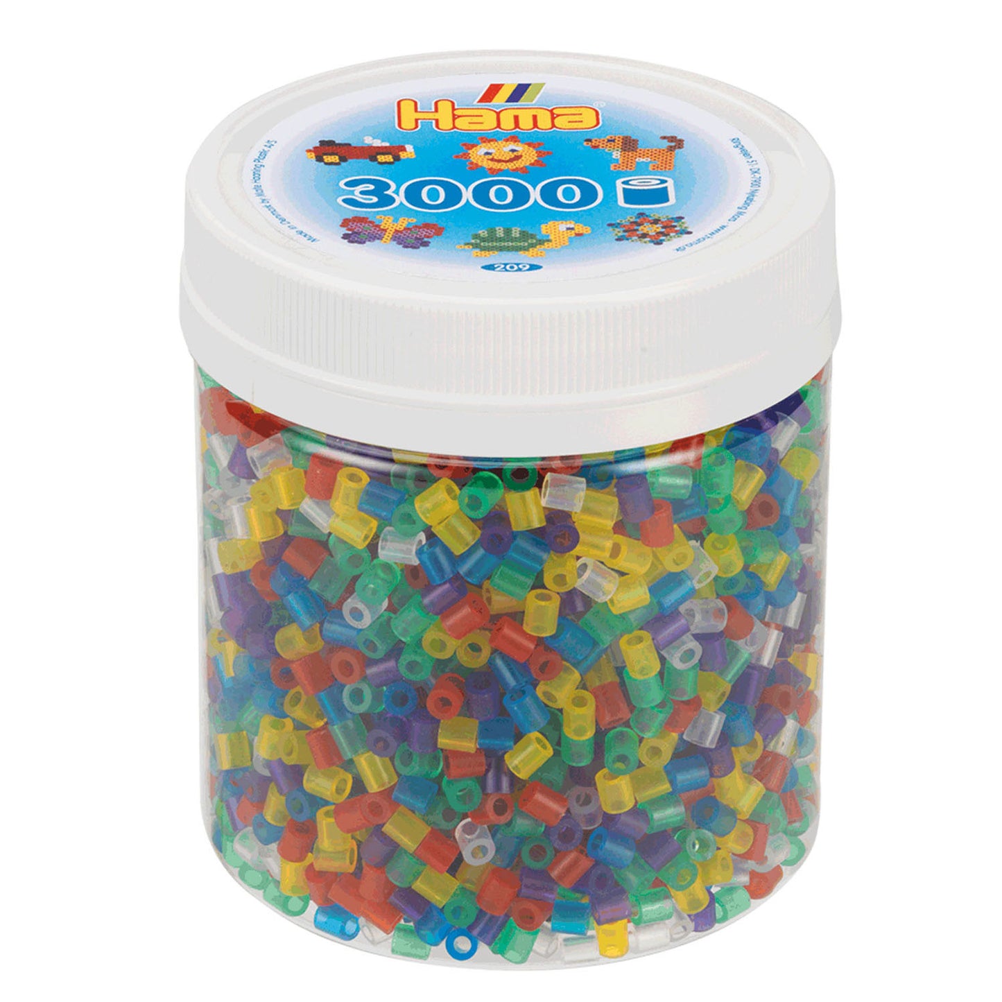 HAMA STRING perles dans un pot de mélange transparent (53), 3000st.