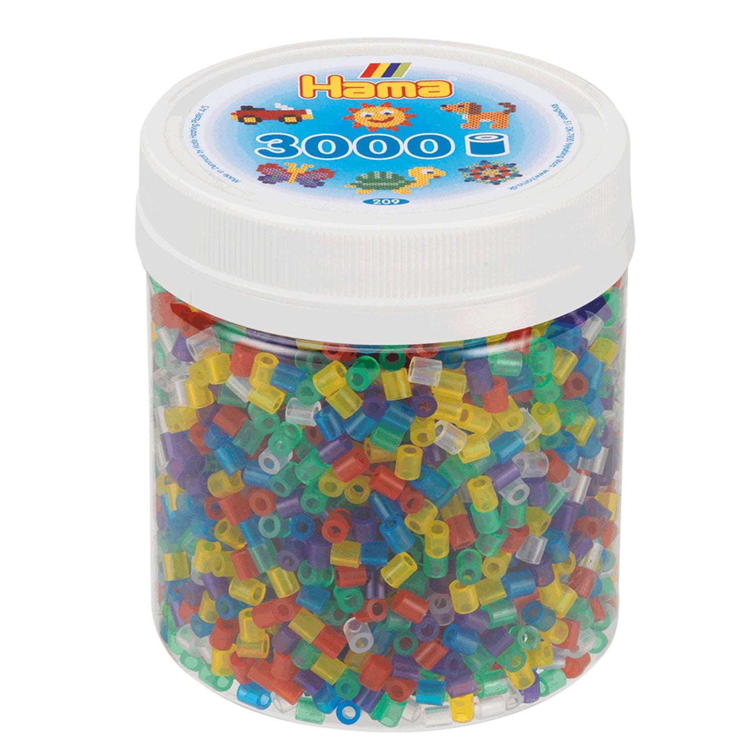 HAMA STRING perles dans un pot de mélange transparent (53), 3000st.