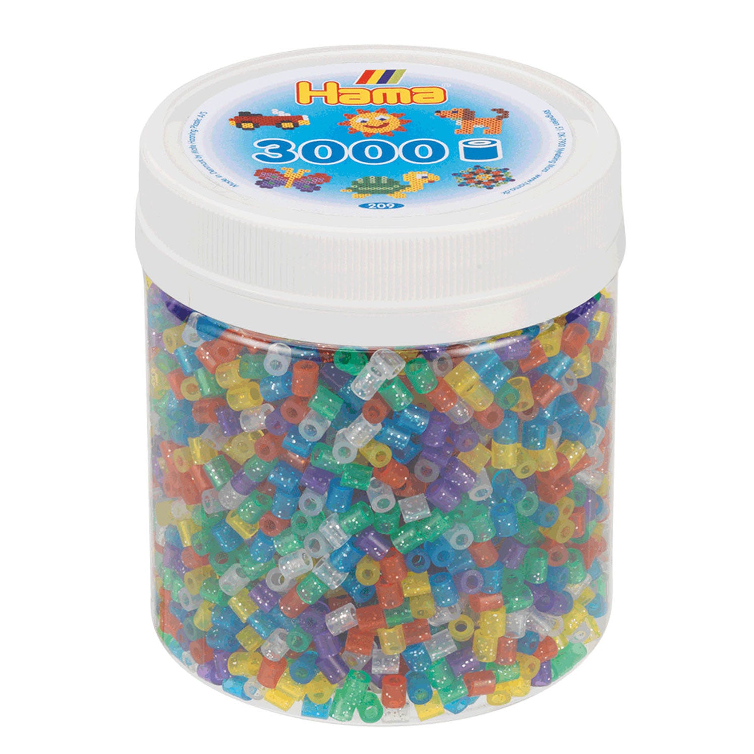 Hama String perles dans Potje Glittermix (54), 3000st.