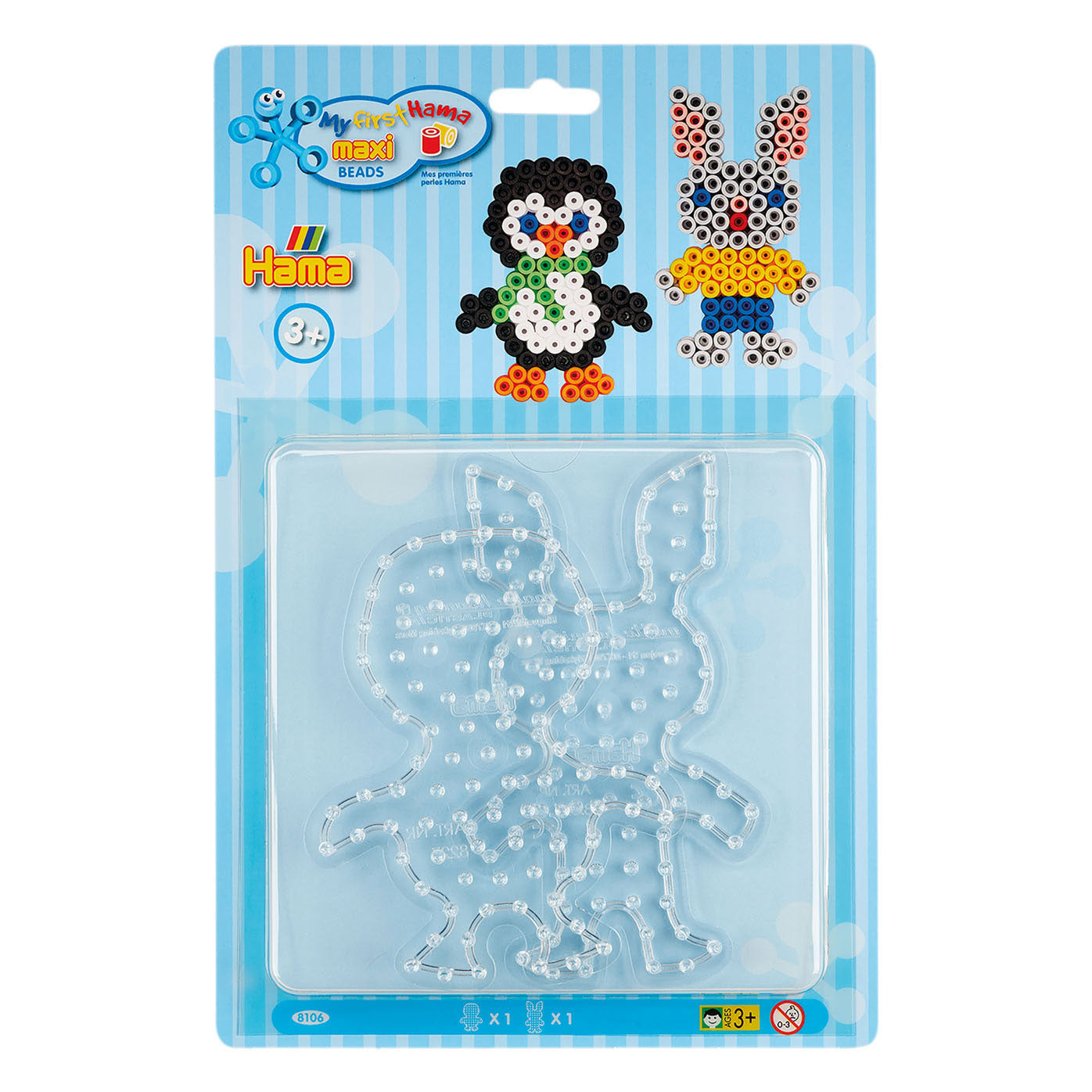 Plaques de perles de fer HAMA Maxi Penguin and Rabbit
