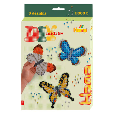 Hama ensemble de perles à repasser papillons, 2000pcs.
