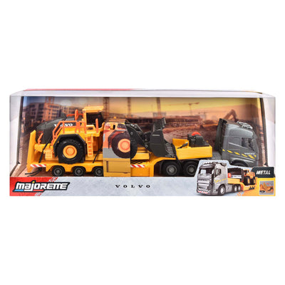 Camion Majorette Volvo FH16 avec semi-remorque et chargeuse sur pneus