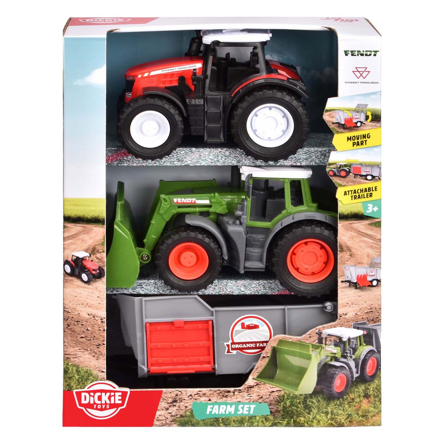 Ensemble de tracteurs agricoles Dickie, 2 pièces.