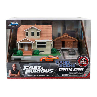JADA TOYS JADA FAST FURIY NANO DOM'S HOUSE DIORAMA avec des véhicules