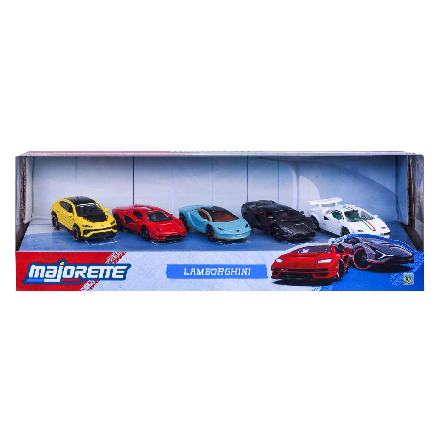 Ensemble Lamborghini Majorette, 5 pièces.