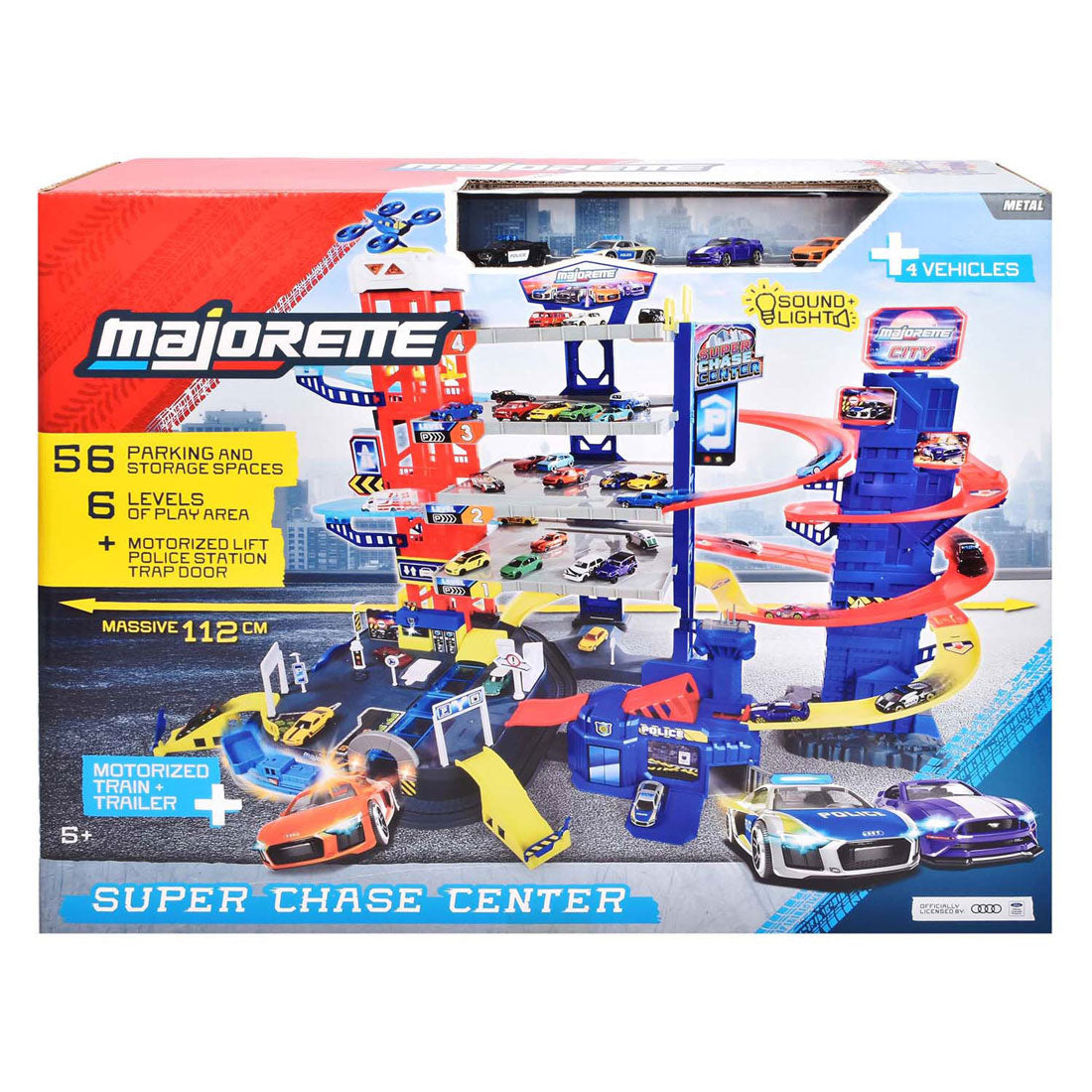 Super centre de chasse Majorette avec 5 véhicules