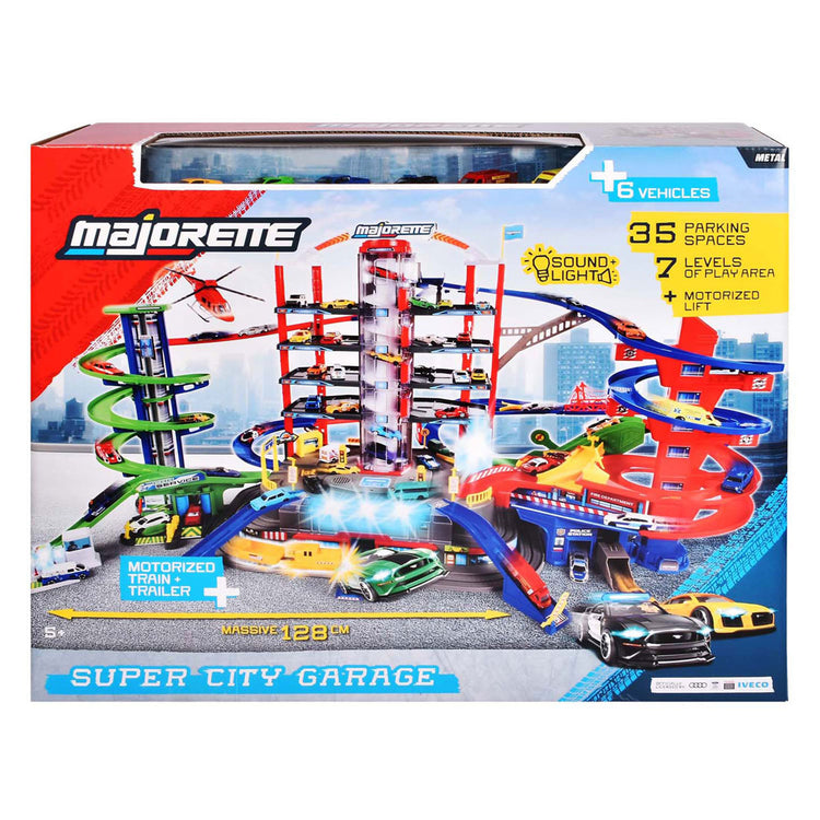 Garage super city Majorette avec 6 véhicules