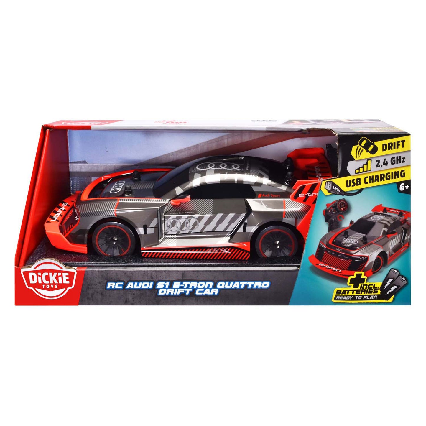 Dickie rc audi s1 e-tron quattro voiture de dérive, rtr