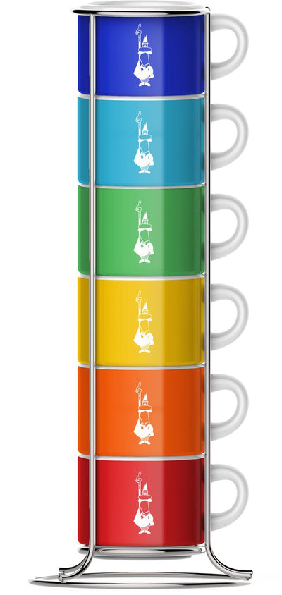 Bialetti impilabili di colori tasses à expresso en rack 6 pièces