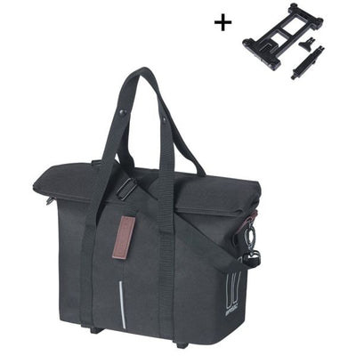Basil Fietshandtas City Mik 8 - 11 litres 19 x 30 x 26 cm - noir