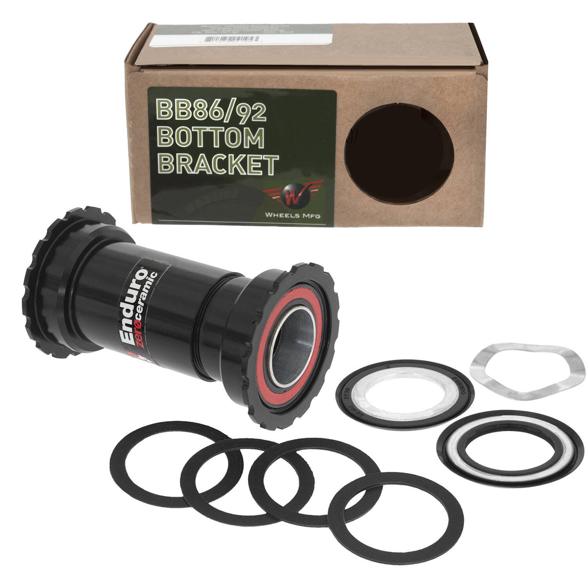 Roues de fabrication roues MFG Bottomet Bracket PressFit BB86 92 SRAM ZERO Céramique Black