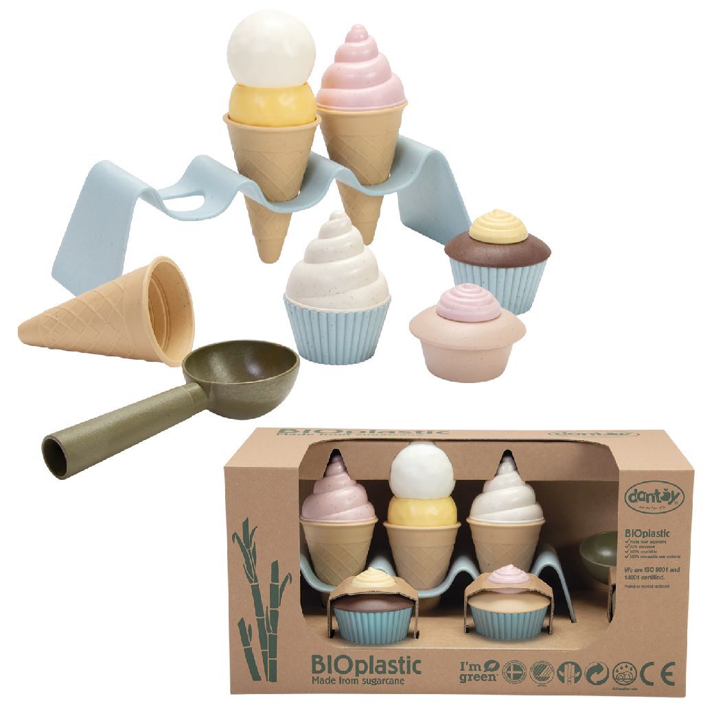 Dantoy Dantoy Bioplastic Ice Cream Set 15 pièces