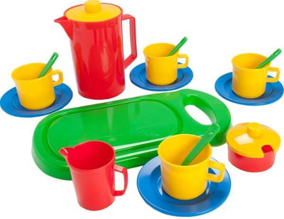 Ensemble de café divers avec planche à découper