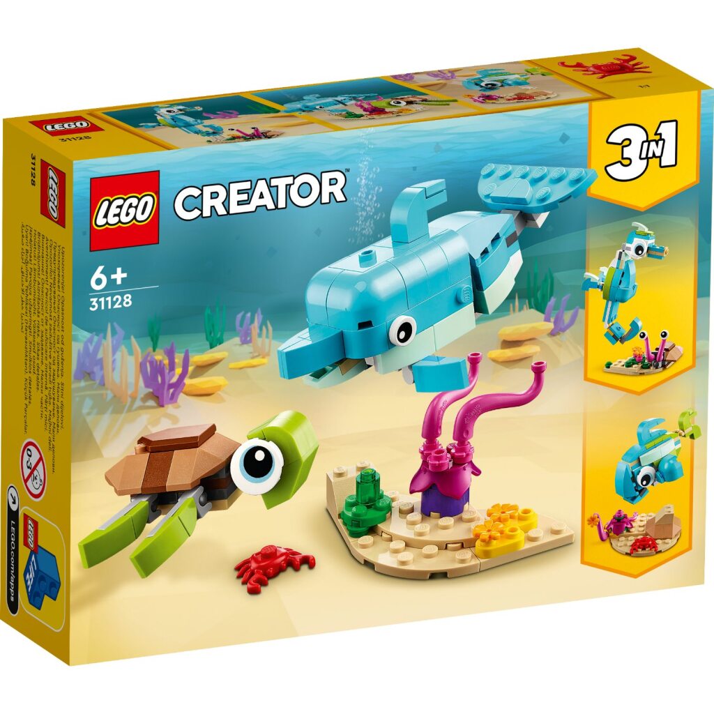 Lego creator 31128 3en1 dauphin et tortue